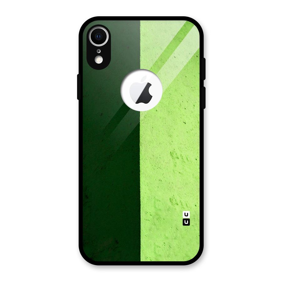 Shades Half Glass Back Case for iPhone XR Logo Cut
