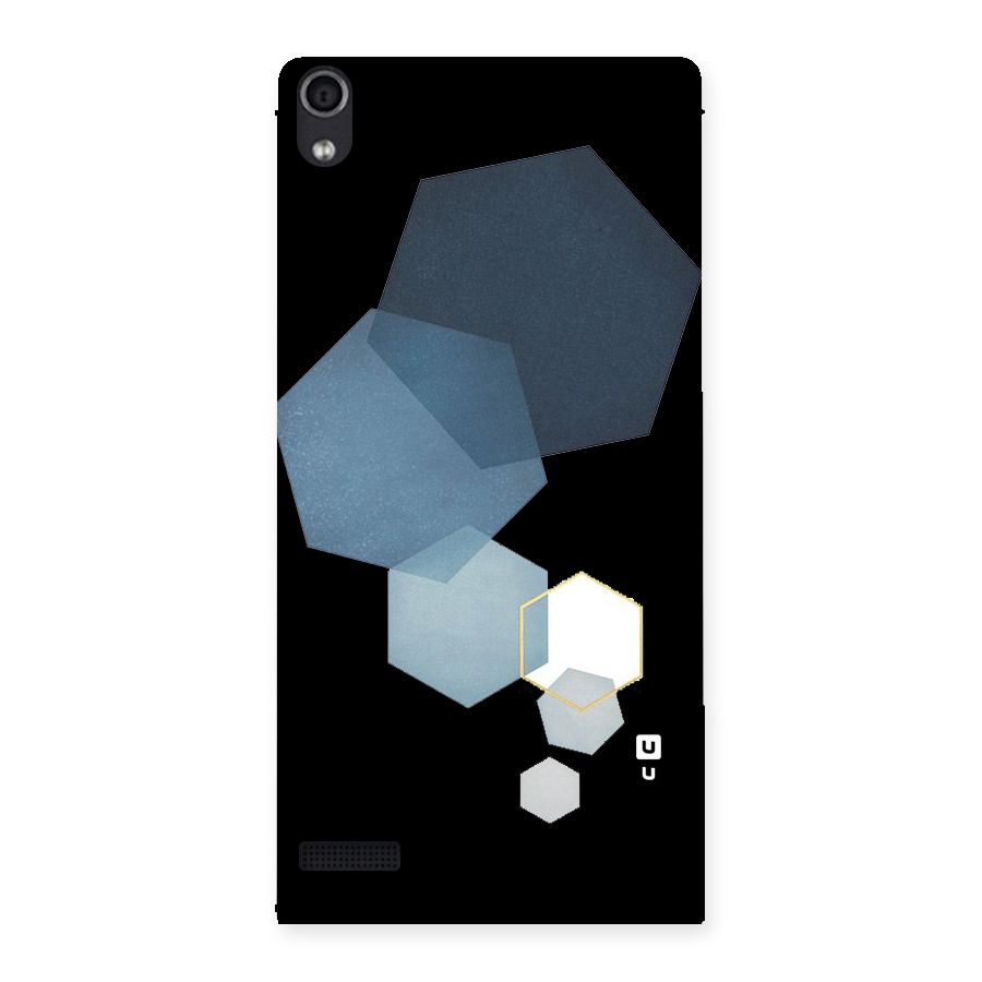 Shades Of Blue Shapes Back Case for Ascend P6