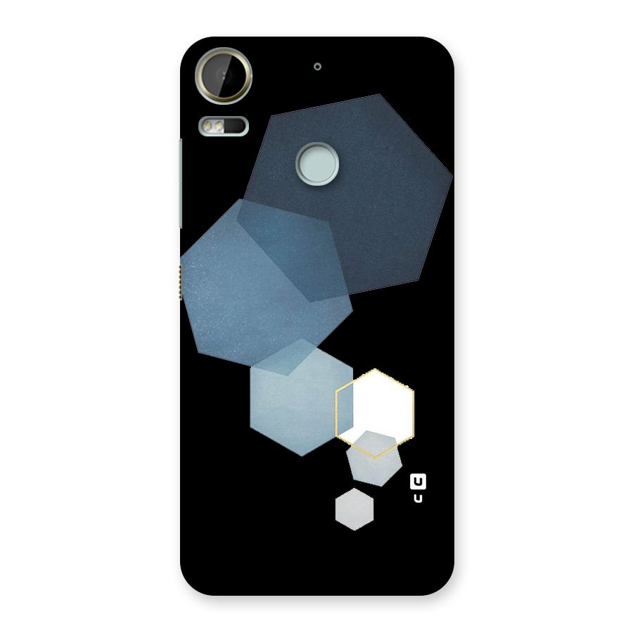 Shades Of Blue Shapes Back Case for Desire 10 Pro