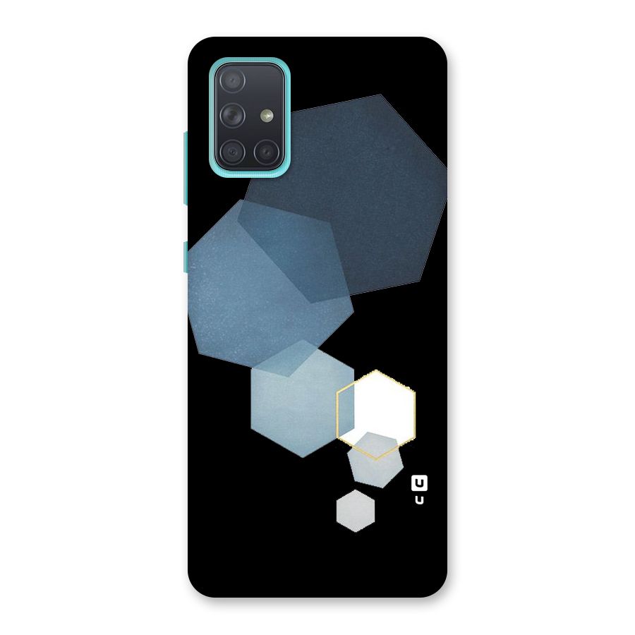 Shades Of Blue Shapes Back Case for Galaxy A71