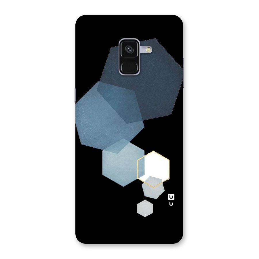 Shades Of Blue Shapes Back Case for Galaxy A8 Plus