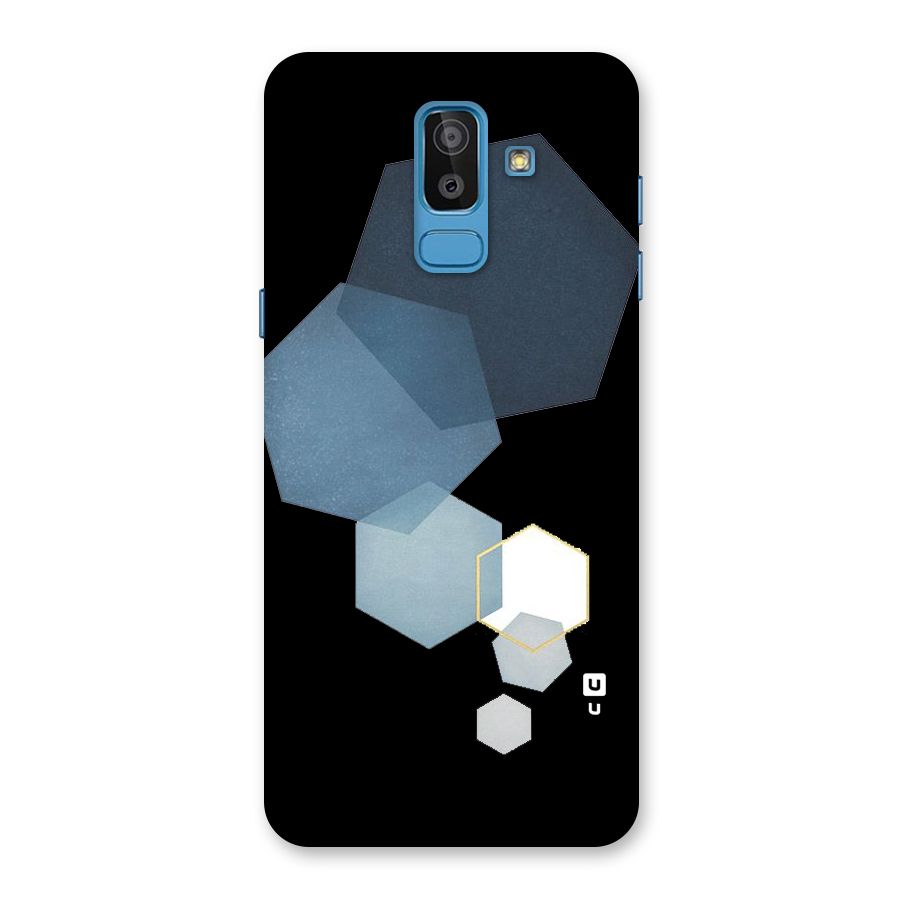 Shades Of Blue Shapes Back Case for Galaxy J8
