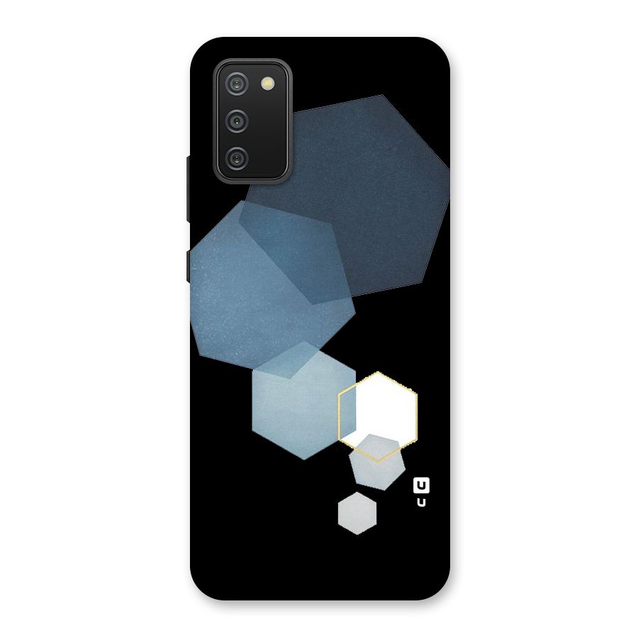 Shades Of Blue Shapes Back Case for Galaxy M02s