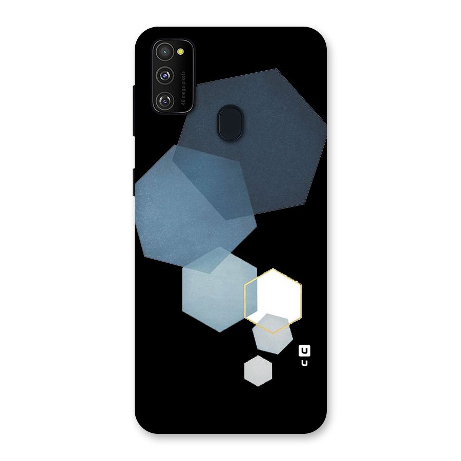 Shades Of Blue Shapes Back Case for Galaxy M30s