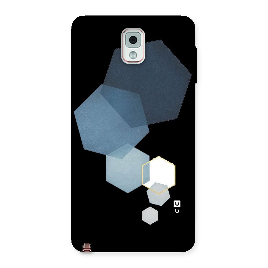Shades Of Blue Shapes Back Case for Galaxy Note 3