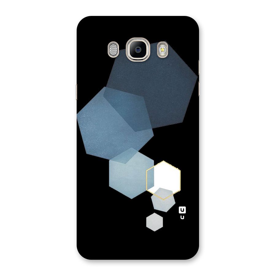 Shades Of Blue Shapes Back Case for Galaxy On8