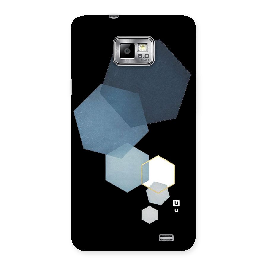 Shades Of Blue Shapes Back Case for Galaxy S2