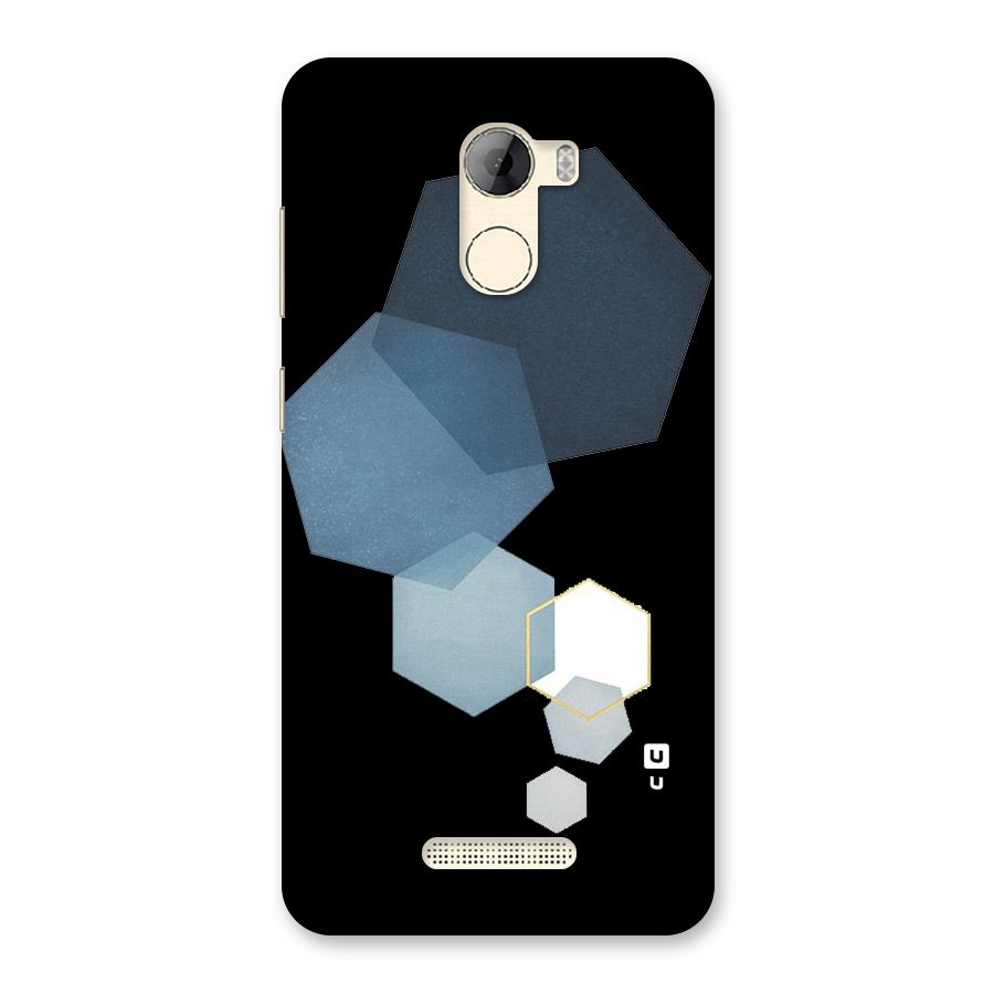 Shades Of Blue Shapes Back Case for Gionee A1 LIte