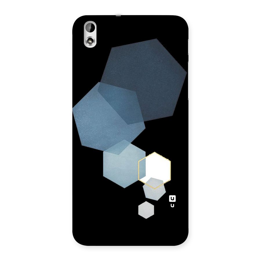 Shades Of Blue Shapes Back Case for HTC Desire 816g