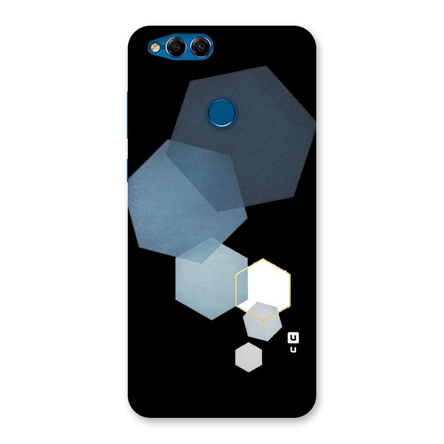 Shades Of Blue Shapes Back Case for Honor 7X