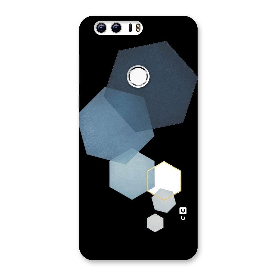 Shades Of Blue Shapes Back Case for Honor 8