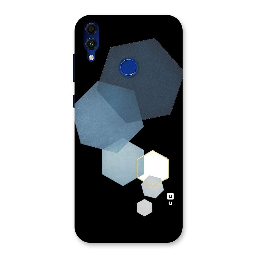 Shades Of Blue Shapes Back Case for Honor 8C