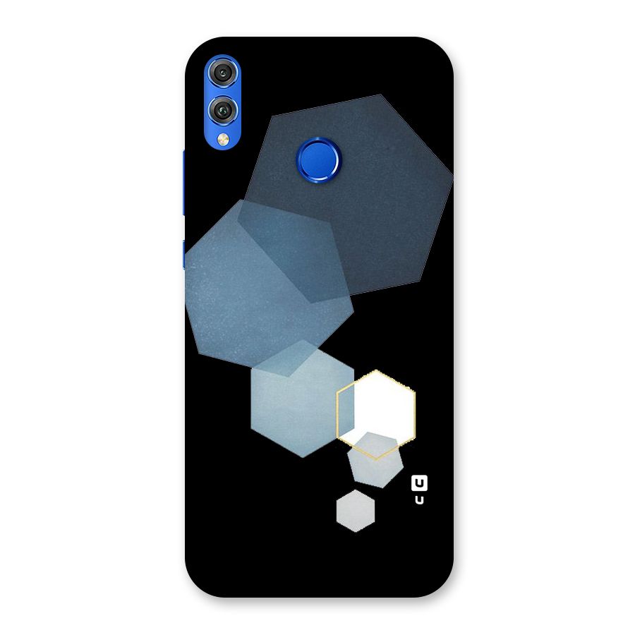 Shades Of Blue Shapes Back Case for Honor 8X