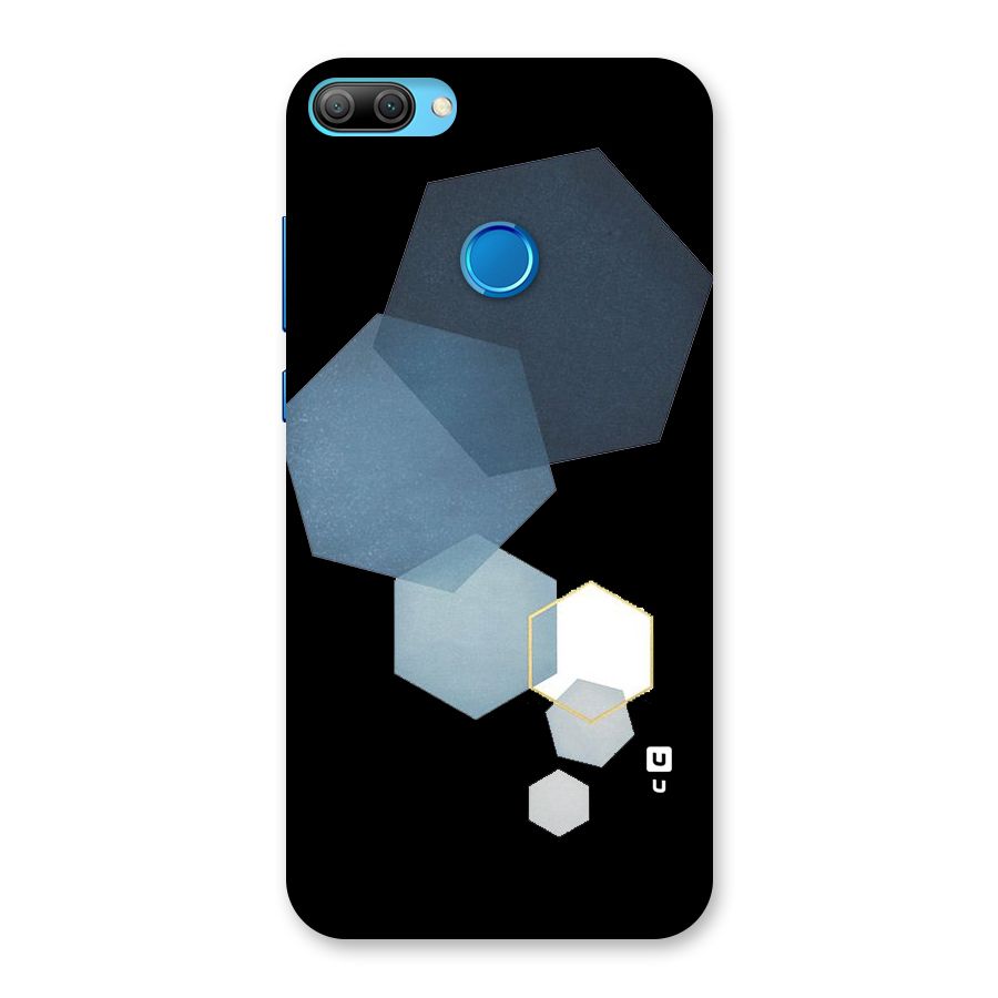 Shades Of Blue Shapes Back Case for Honor 9N