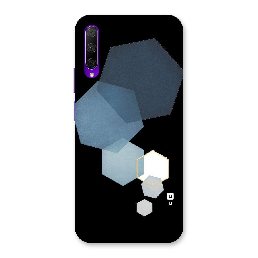 Shades Of Blue Shapes Back Case for Honor 9X Pro