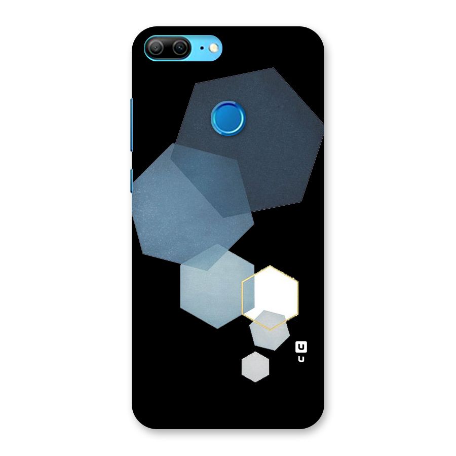 Shades Of Blue Shapes Back Case for Honor 9 Lite