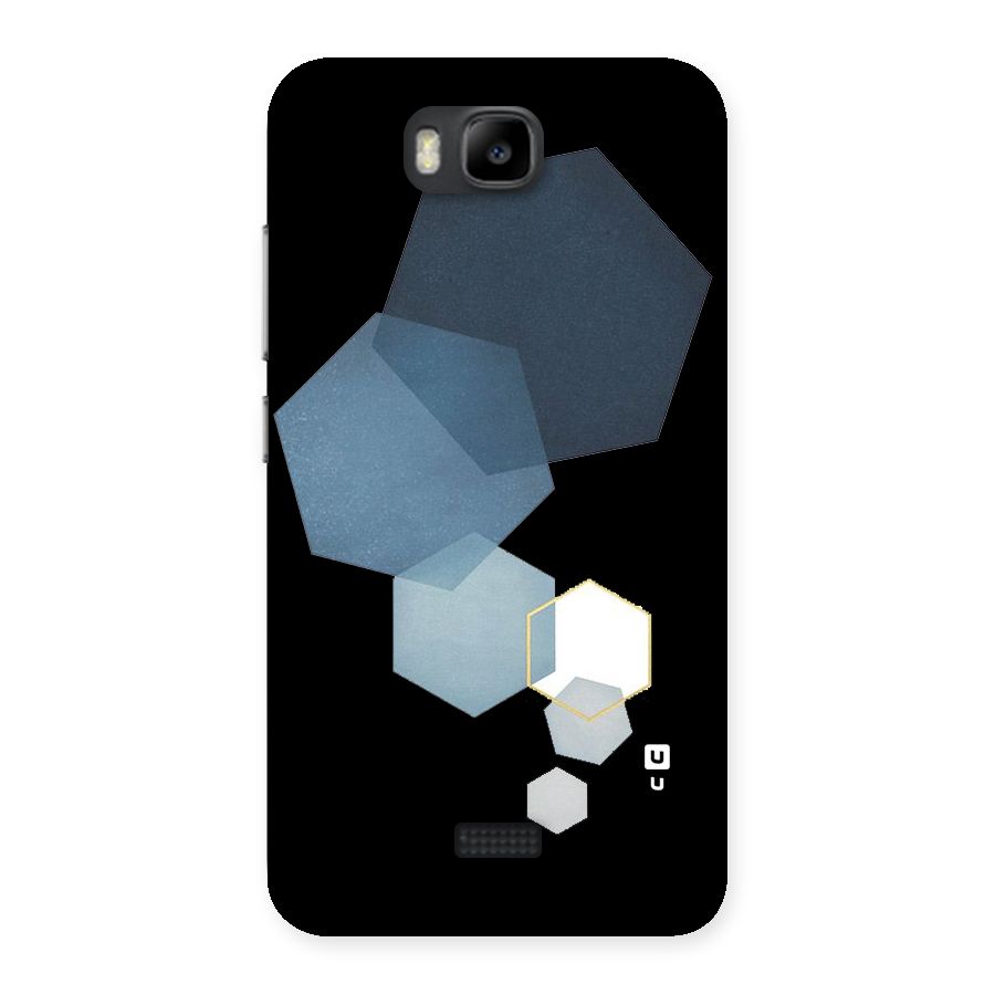 Shades Of Blue Shapes Back Case for Honor Bee