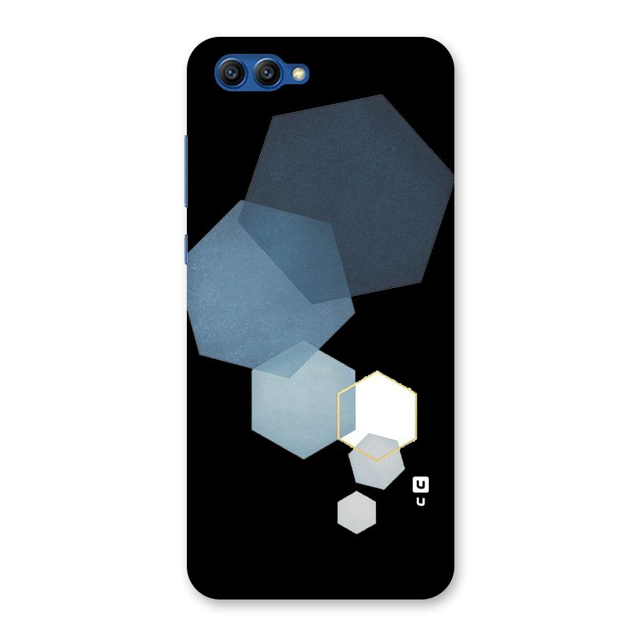 Shades Of Blue Shapes Back Case for Honor View 10