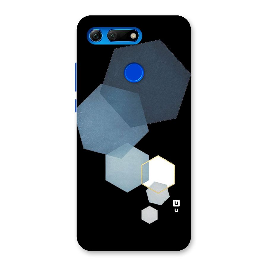 Shades Of Blue Shapes Back Case for Honor View 20