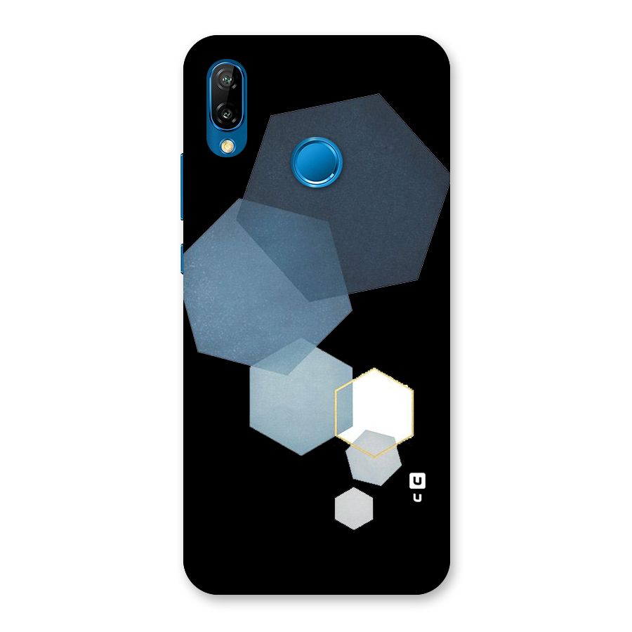 Shades Of Blue Shapes Back Case for Huawei P20 Lite