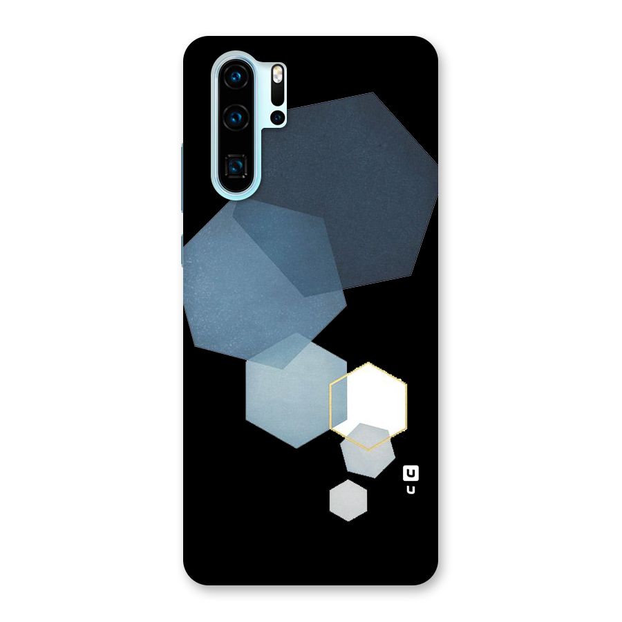 Shades Of Blue Shapes Back Case for Huawei P30 Pro
