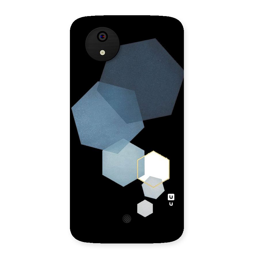 Shades Of Blue Shapes Back Case for Micromax Canvas A1