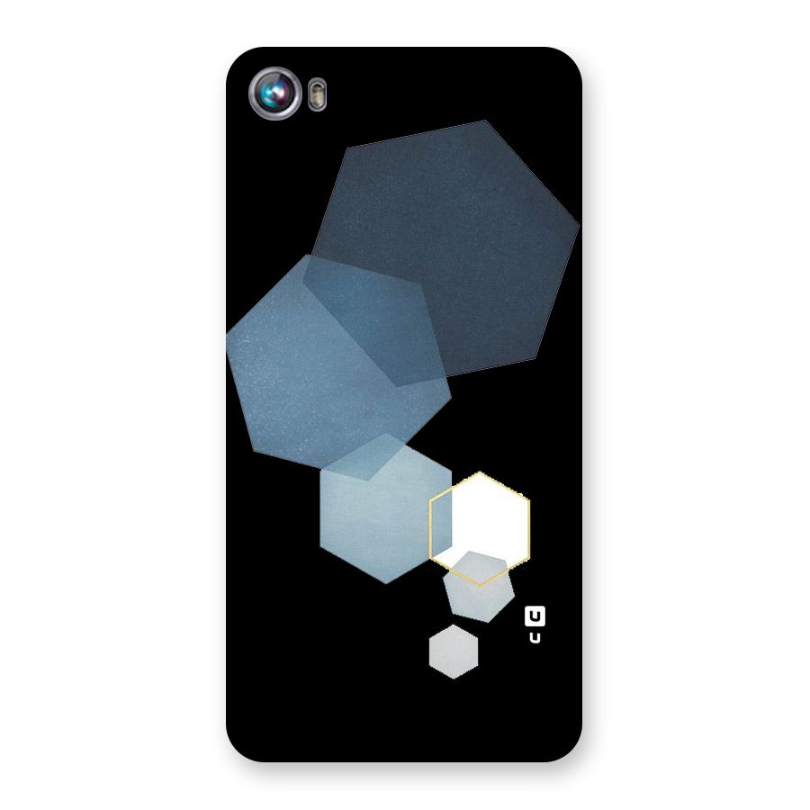Shades Of Blue Shapes Back Case for Micromax Canvas Fire 4 A107