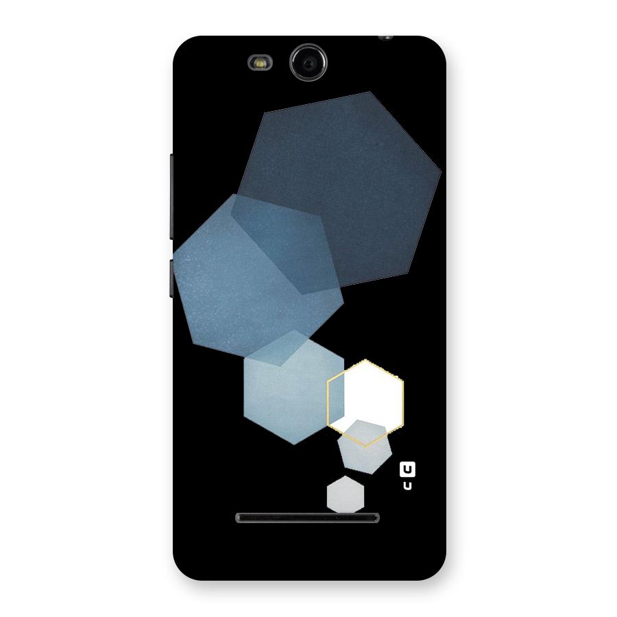 Shades Of Blue Shapes Back Case for Micromax Canvas Juice 3 Q392