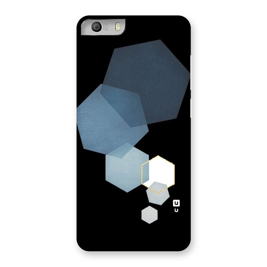 Shades Of Blue Shapes Back Case for Micromax Canvas Knight 2