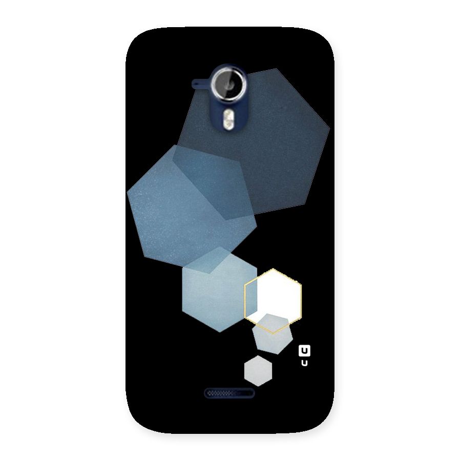 Shades Of Blue Shapes Back Case for Micromax Canvas Magnus A117