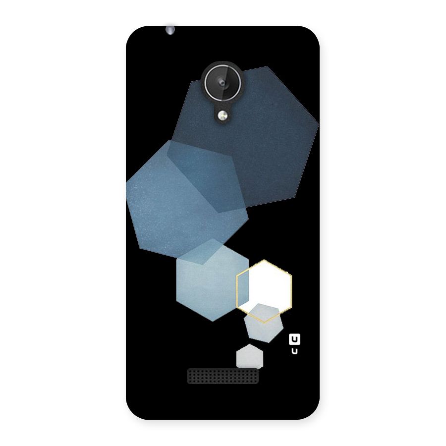 Shades Of Blue Shapes Back Case for Micromax Canvas Spark Q380