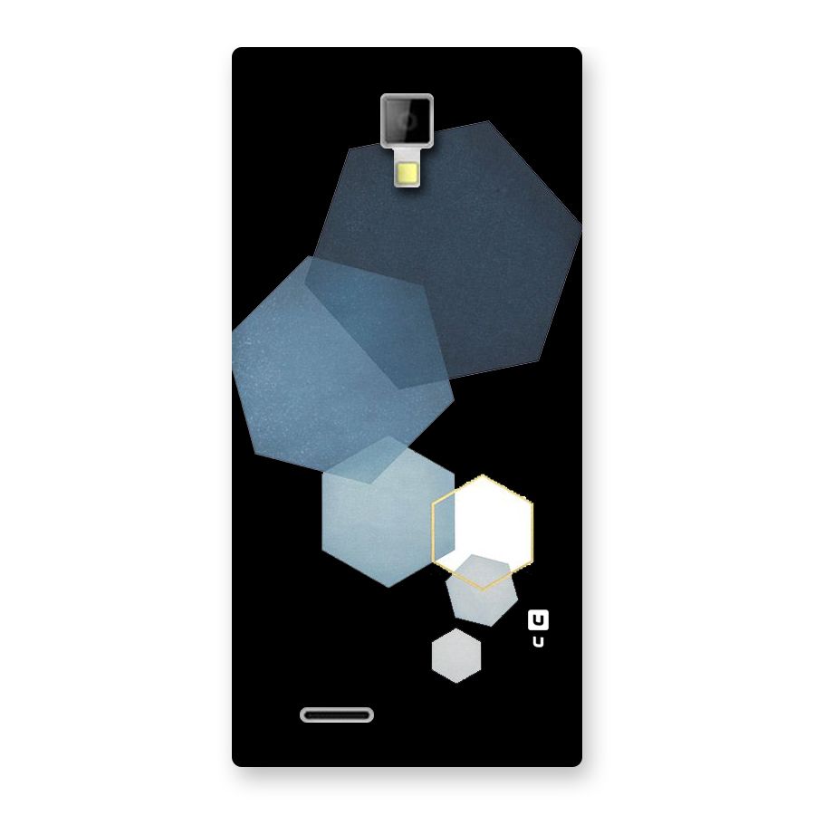Shades Of Blue Shapes Back Case for Micromax Canvas Xpress A99