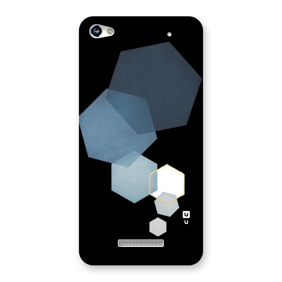 Shades Of Blue Shapes Back Case for Micromax Hue 2