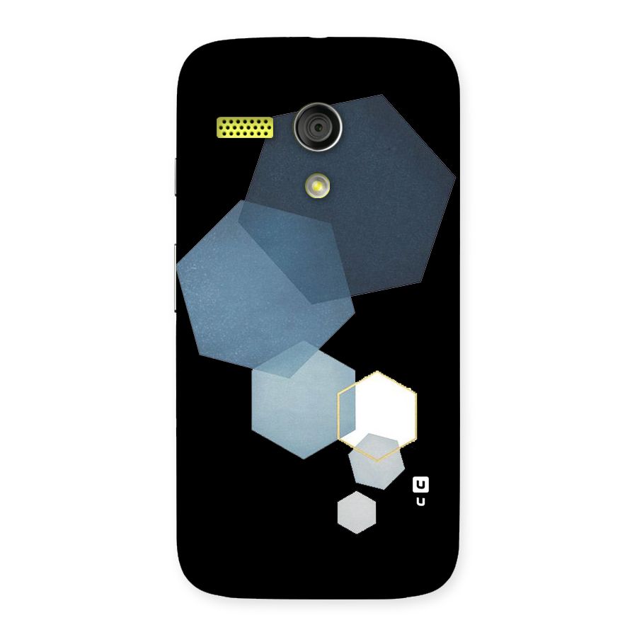 Shades Of Blue Shapes Back Case for Moto G