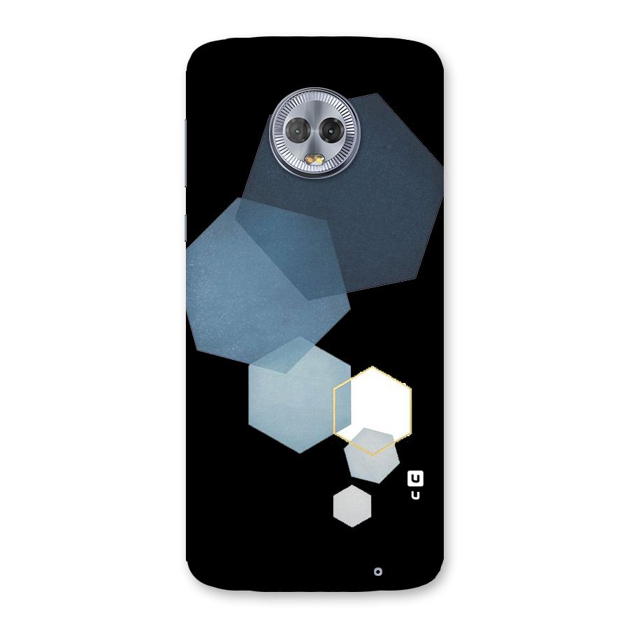 Shades Of Blue Shapes Back Case for Moto G6 Plus