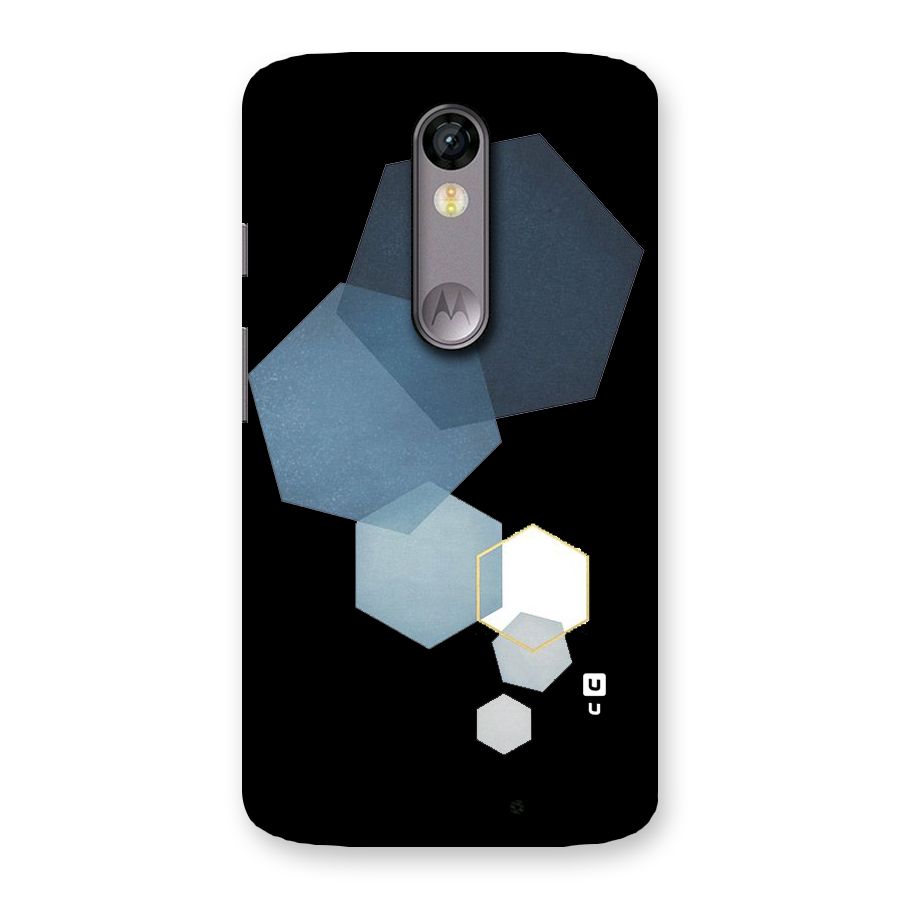 Shades Of Blue Shapes Back Case for Moto X Force