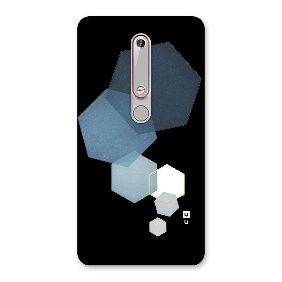 Shades Of Blue Shapes Back Case for Nokia 6.1