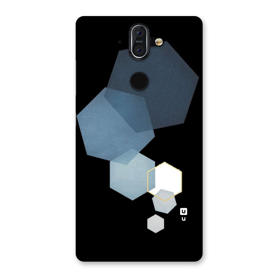 Shades Of Blue Shapes Back Case for Nokia 8 Sirocco