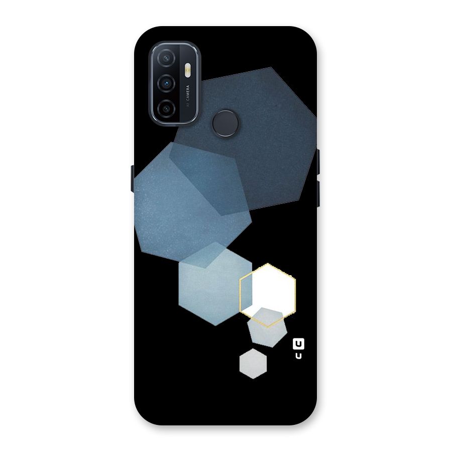 Shades Of Blue Shapes Back Case for Oppo A32