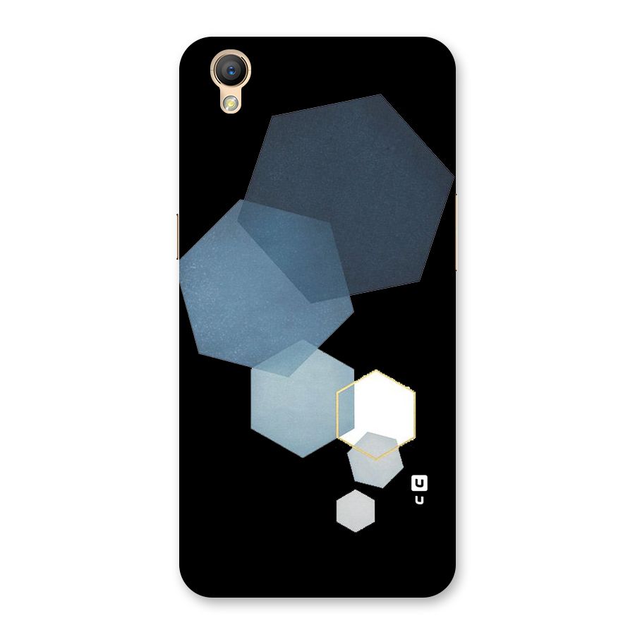 Shades Of Blue Shapes Back Case for Oppo A37