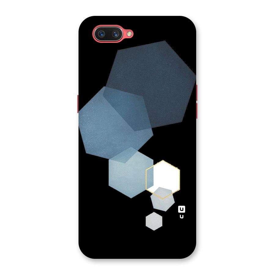Shades Of Blue Shapes Back Case for Oppo A3s