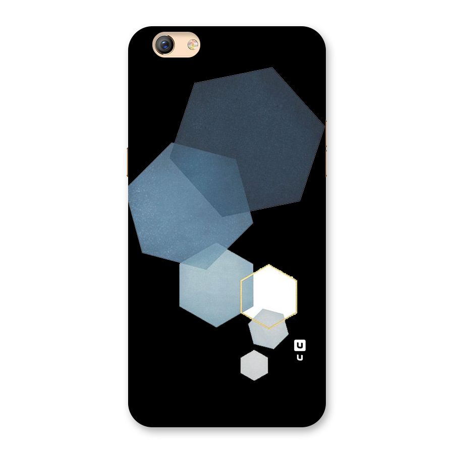 Shades Of Blue Shapes Back Case for Oppo F3 Plus