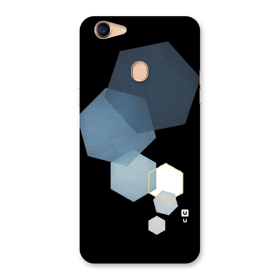 Shades Of Blue Shapes Back Case for Oppo F5