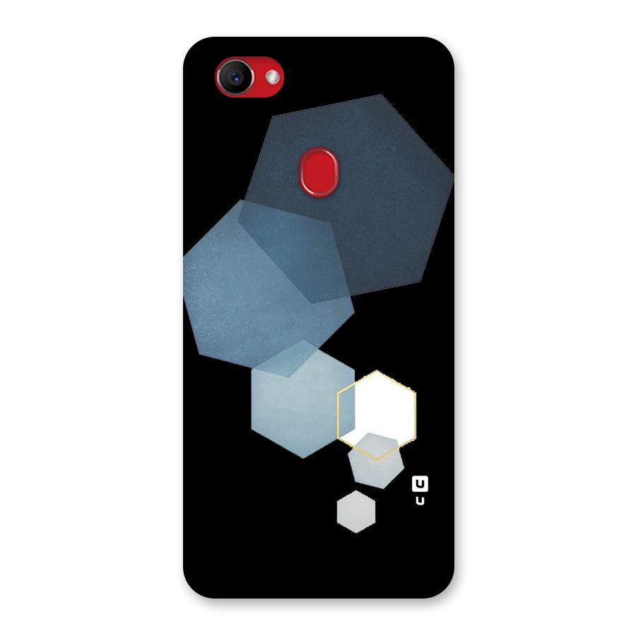Shades Of Blue Shapes Back Case for Oppo F7