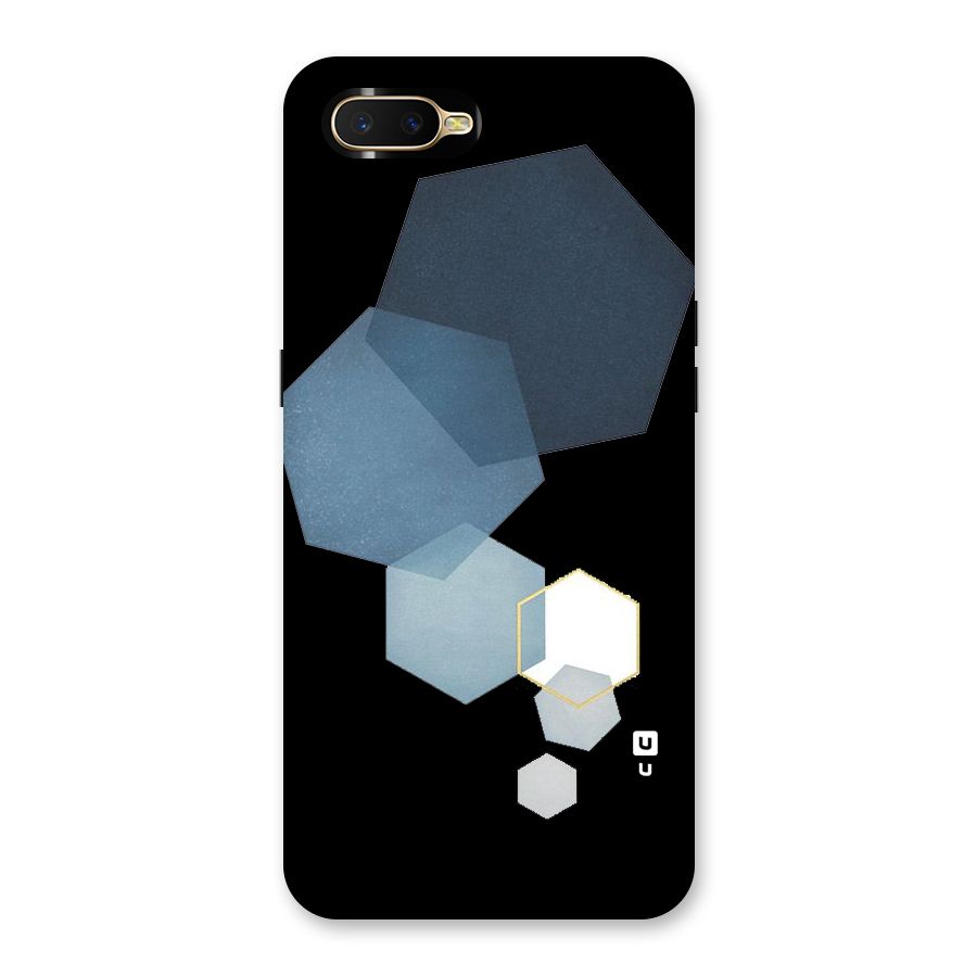 Shades Of Blue Shapes Back Case for Oppo K1