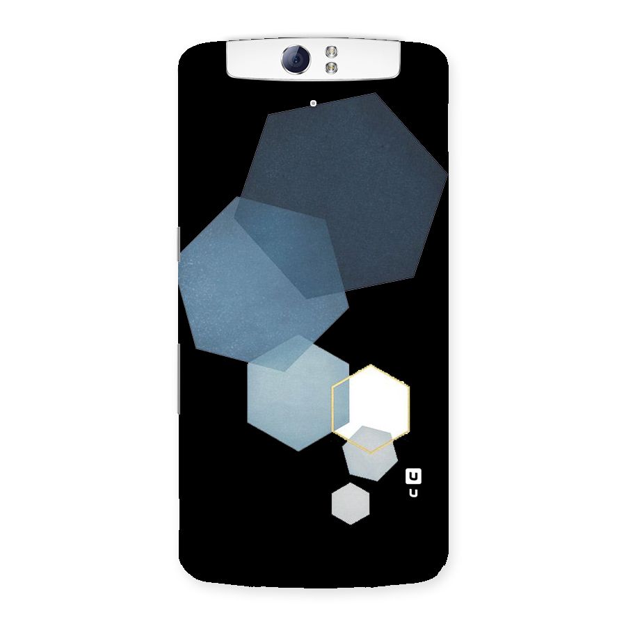 Shades Of Blue Shapes Back Case for Oppo N1
