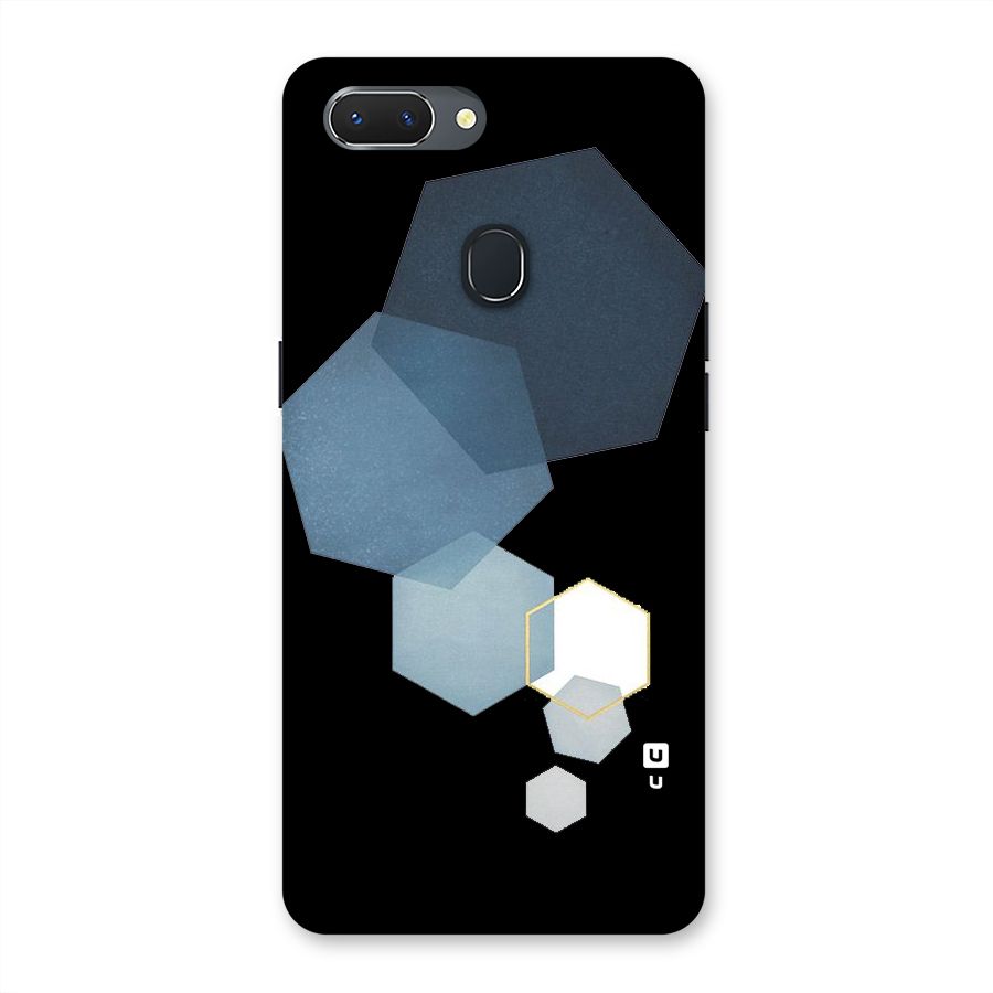 Shades Of Blue Shapes Back Case for Oppo Realme 2