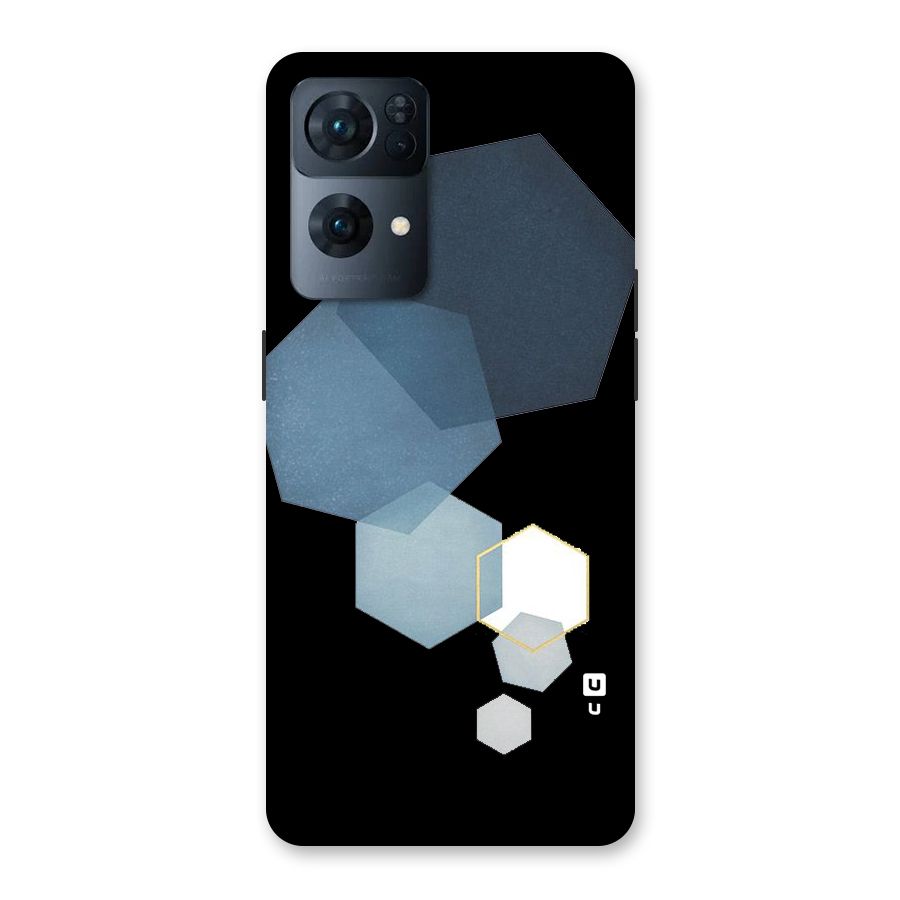 Shades Of Blue Shapes Back Case for Oppo Reno7 Pro 5G