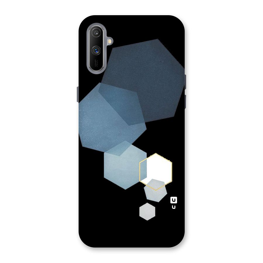 Shades Of Blue Shapes Back Case for Realme C3