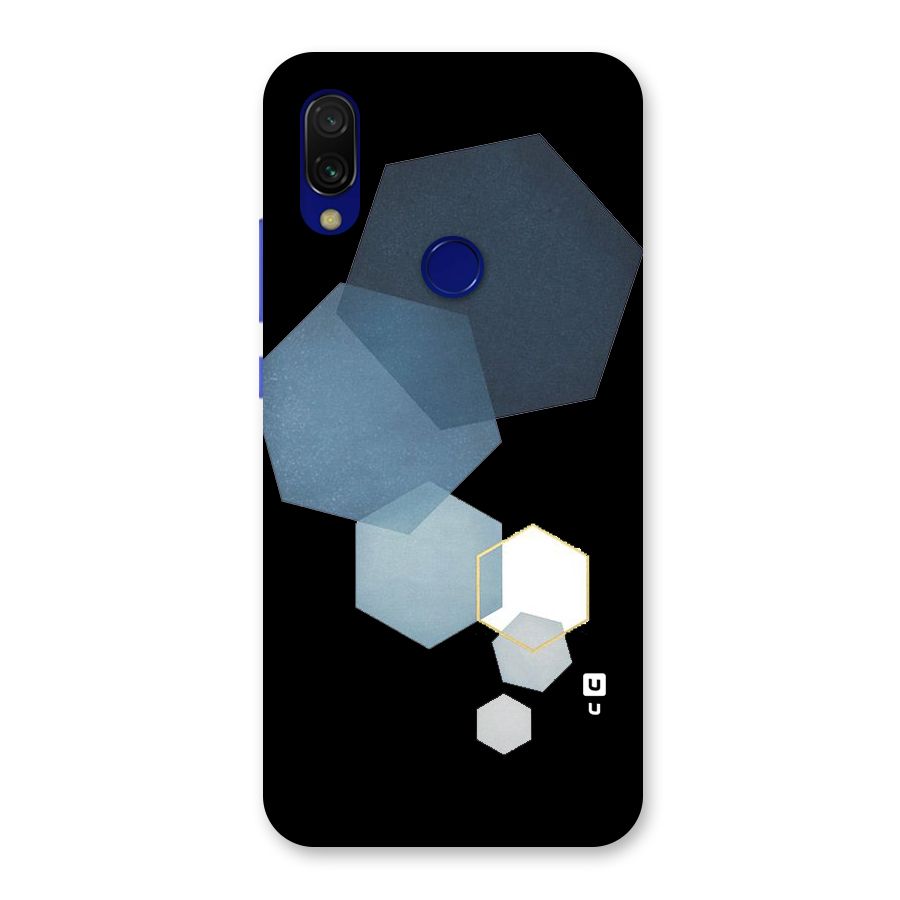 Shades Of Blue Shapes Back Case for Redmi 7